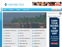 Tablet Screenshot of indianbudgethotelsdirectory.com
